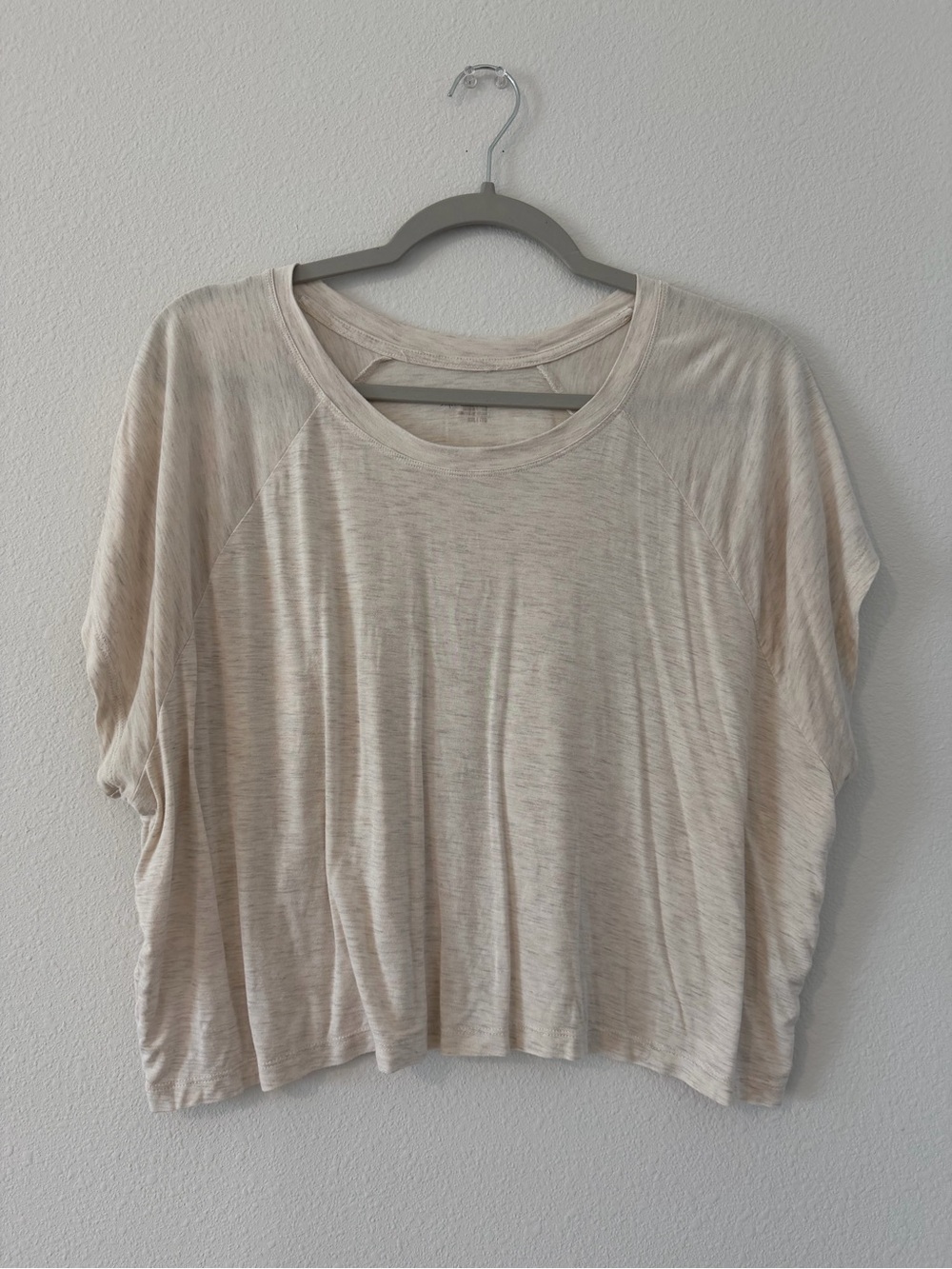 Aerie Relaxed Cream Women's Short Sleeve Top